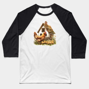 Chicken Lady Baseball T-Shirt